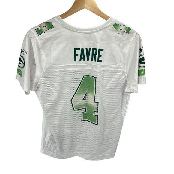 NFL Womens Brett Favre #4 Green Bay Packers Jersey Football White Green Medium - Picture 2 of 11
